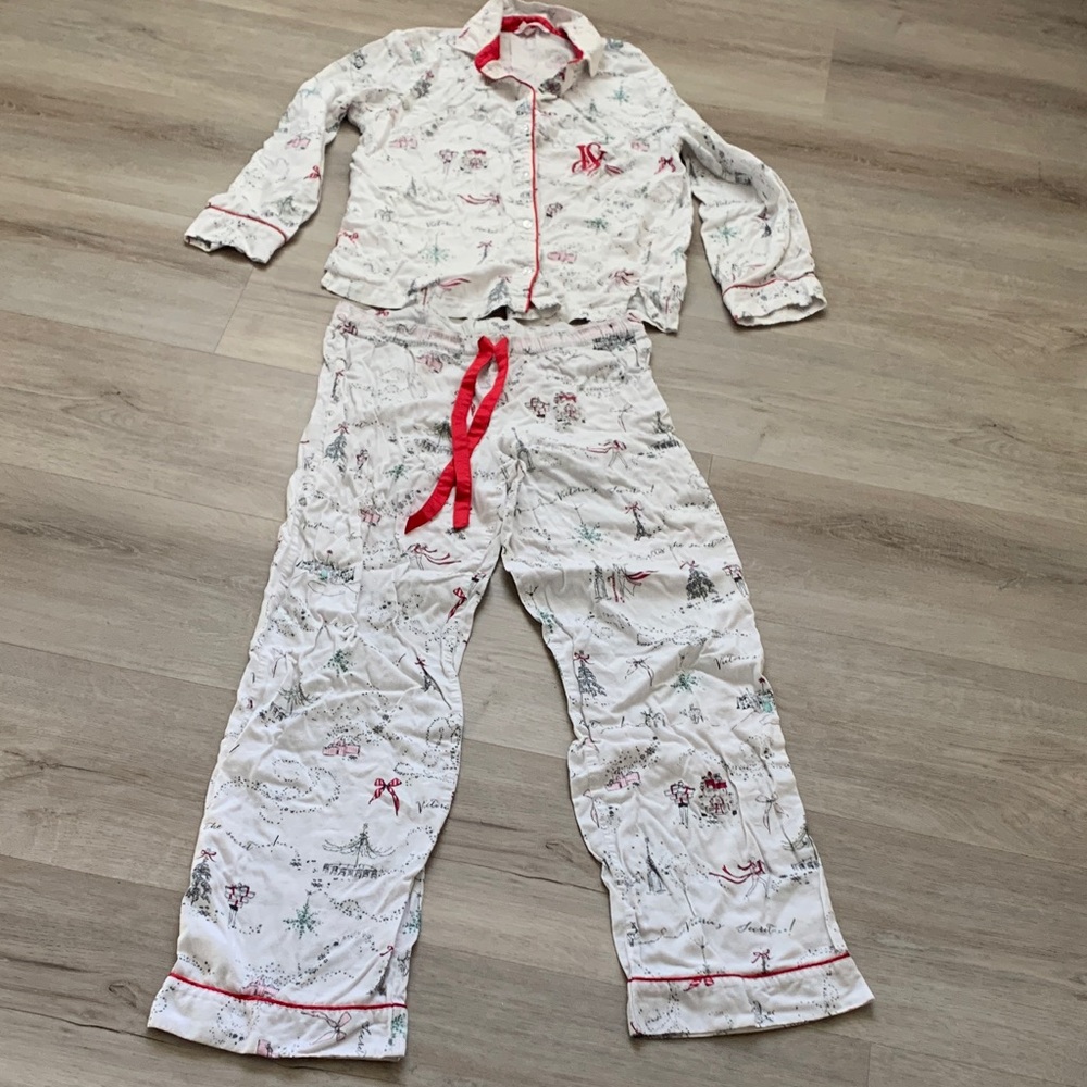 Victoria's Secret White and Red women’s Pajama Set size S